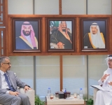معالي الدكتور حمد بن محمد آل الشيخ يستقبل معالي الأستاذ الدكتور محمد ولد أعمر 