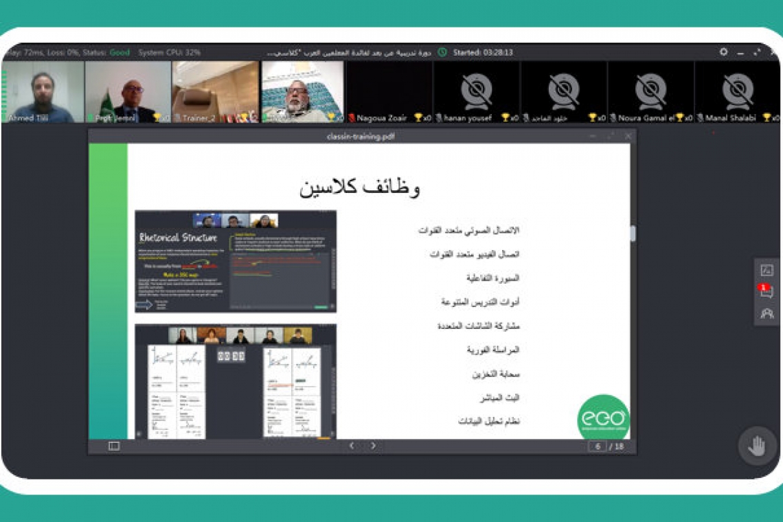 الألكسو ت در ب عن بعد على نظام الفصول الافتراضية Classin