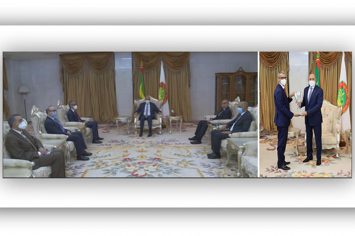  Mauritanian President Mohamed Ould Cheikh El Ghazouani receives ALECSO Director-General