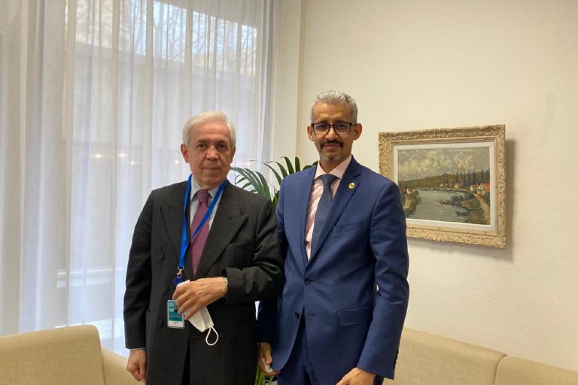 Son Excellence Dr Mohamed Ould Amar, Directeur général reçoit  Dr Naji Abbassi, ambassadeur de la Ligue des Etats arabes en France