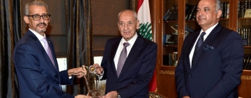 رئيس مجلس النواب بالجمهورية اللبنانية يستقبل المدير العام للألكسو