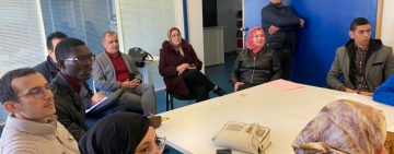 طلبة ماستر المعالجة الآلية للغة العامة واللغات الخاصة بجامعة محمد الخامس بالرباط في زيارة لمكتب تنسيق التعريب