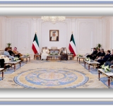 سمو نائب الأمير وولي العهد بدولة الكويت الشيخ مشعل الأحمد الجابر الصباح حفظه الله، يستقبل بقصر بيان المدير العام للالكسو